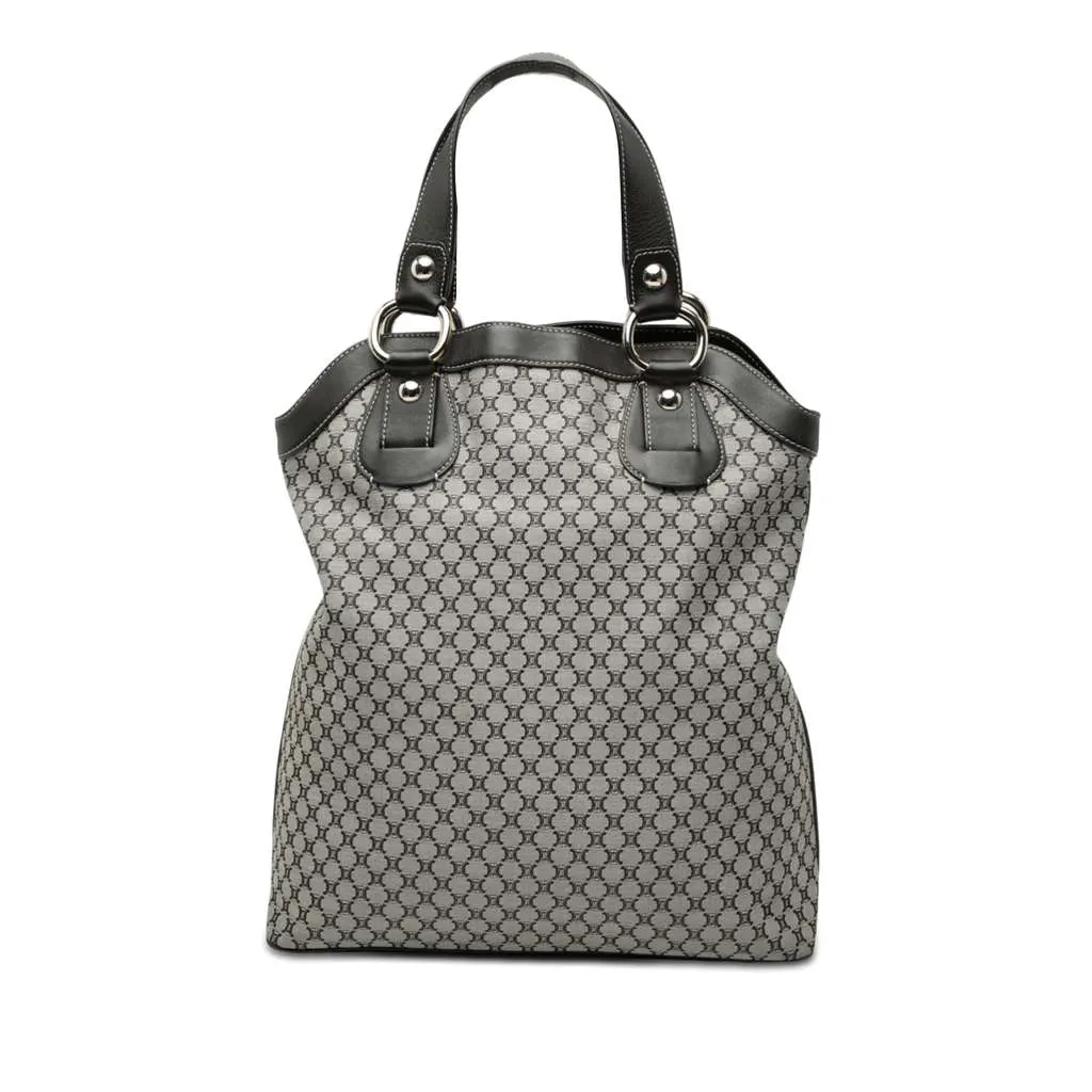 Celine Macadam Canvas Tote Grey Canvas Very good - Front View