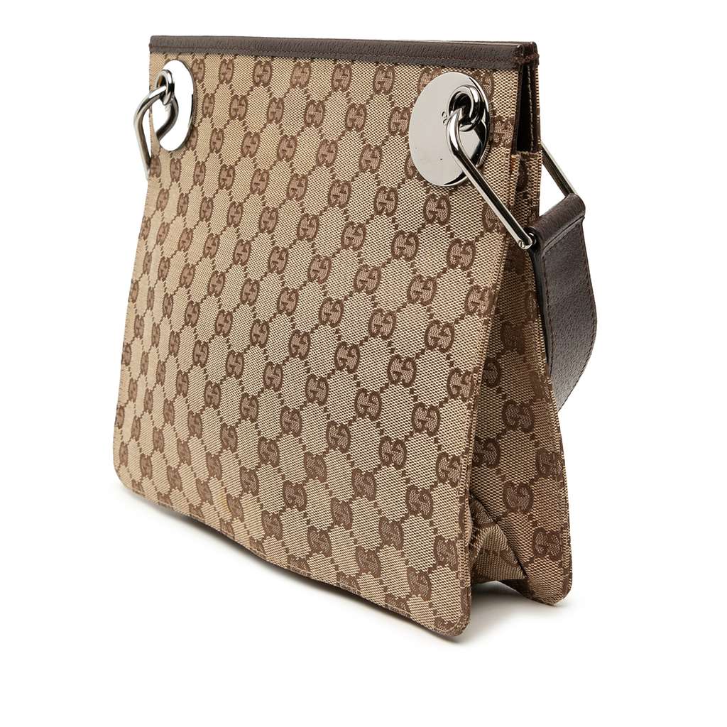 Gucci GG Canvas Eclipse Crossbody Beige Canvas Very good condition - Back View