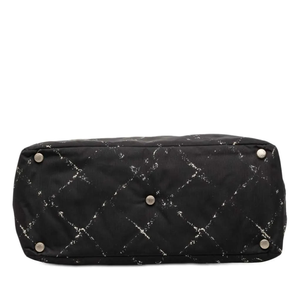 Chanel Old Travel Line Nylon Tote Black Very good - Inside View