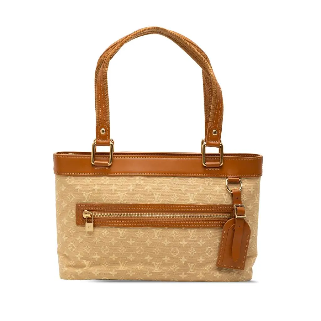 Louis Vuitton Monogram Mini Lin Lucille PM Brown Canvas Very good - Front View
