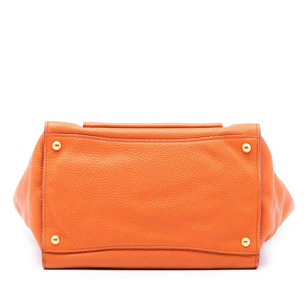 Prada Vitello Phenix Shopping Tote Orange Leather Very good - Inside View