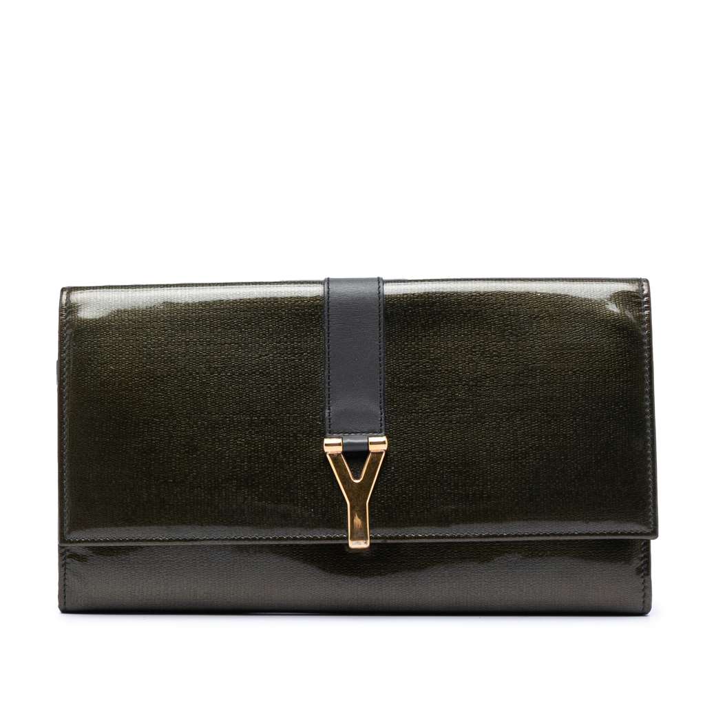 Saint Laurent Patent Chyc Ligne Travel Wallet