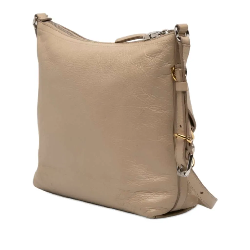 Givenchy Small Leather Voyou Crossbody Beige Leather Very good - Back View