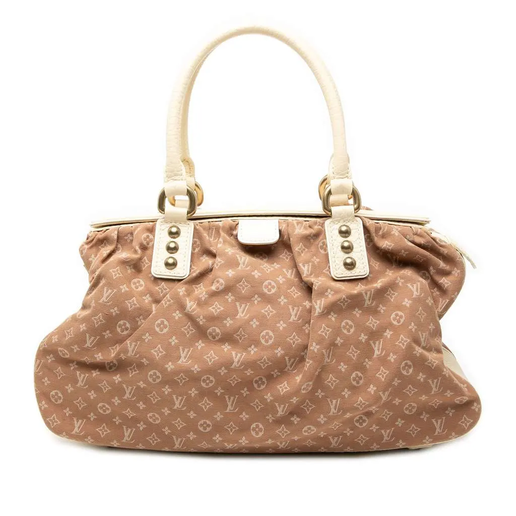 Louis Vuitton Monogram Mini Lin Trapeze GM Brown Canvas Very good - Front View