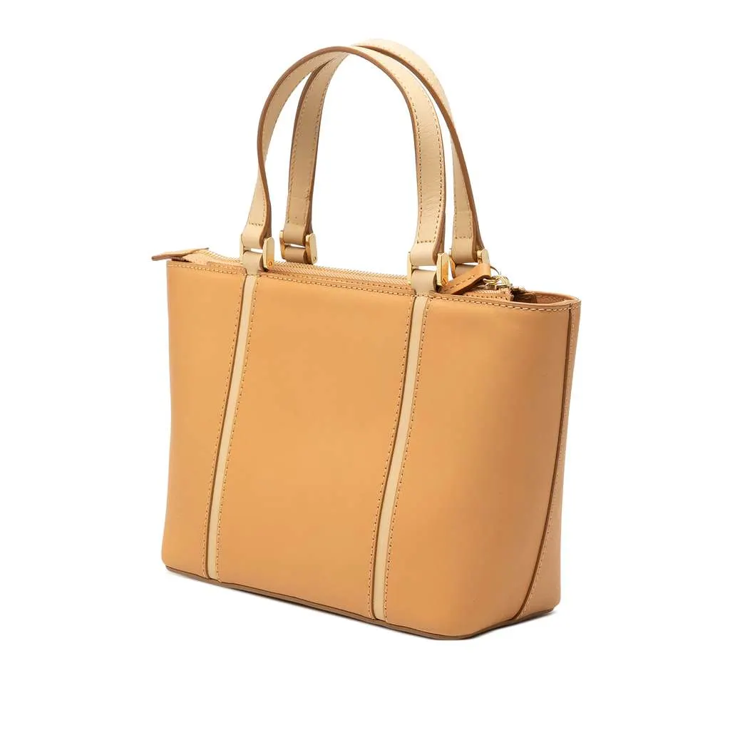 Burberry Leather Tote Brown Leather Good - Back View