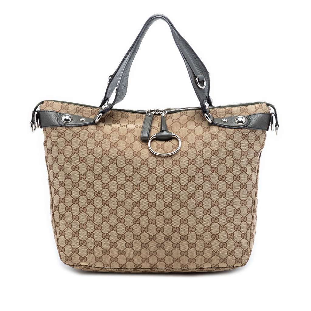 Gucci حقيبة كبيرة من قماش GG مزينة بشعار GG