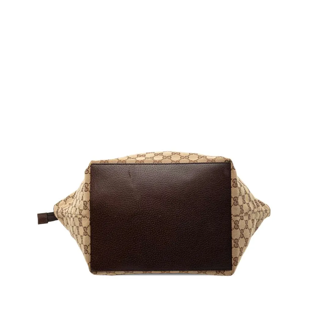 Gucci GG Canvas Web Tote Beige Canvas Very good - Inside View