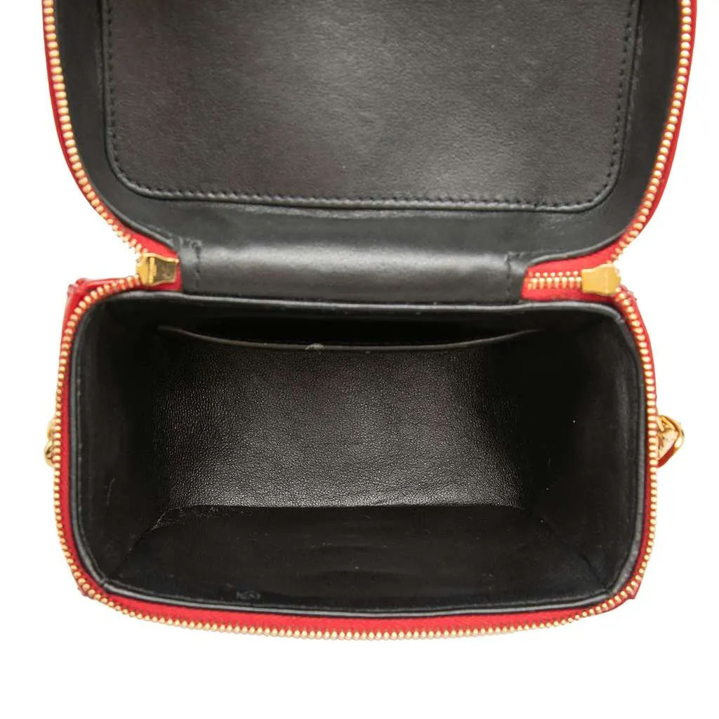 Saint Laurent Matelasse Patent Monogram Vicky Vanity Bag Red Leather Very good - Model View