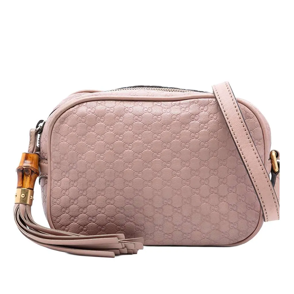 Gucci Microguccissima Sunshine Disco Camera Bag Pink Leather Very good - Front View