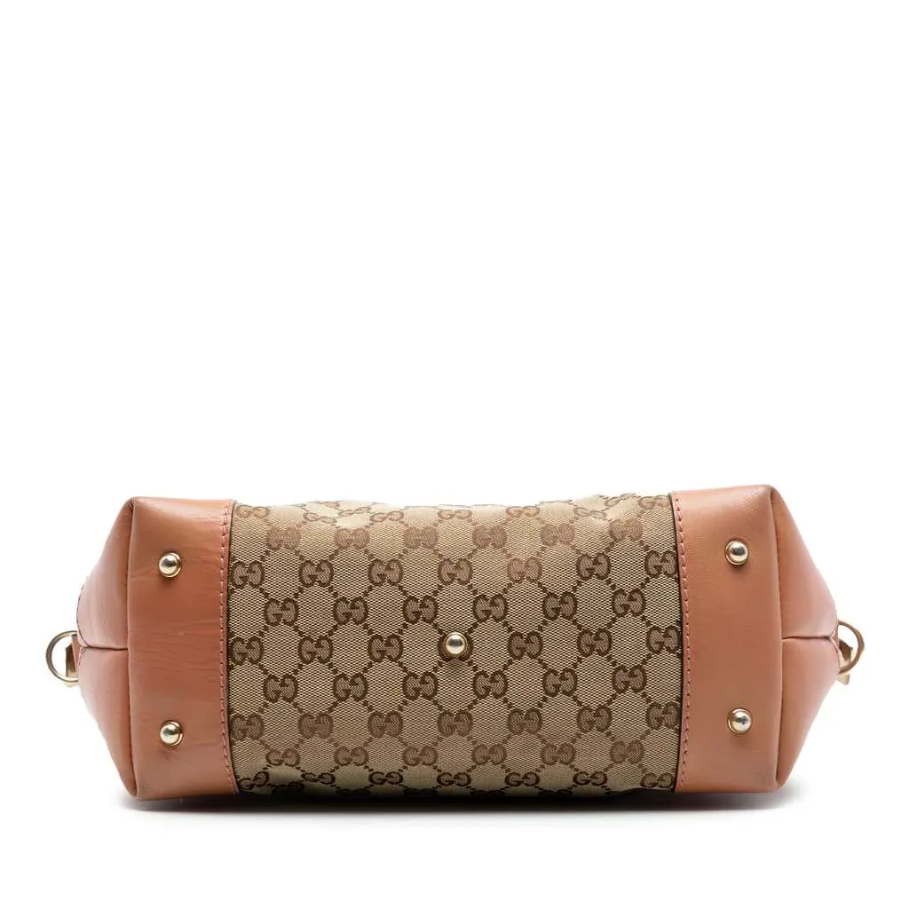 Gucci GG Canvas Heart Bit Satchel Beige Canvas Very good - Inside View