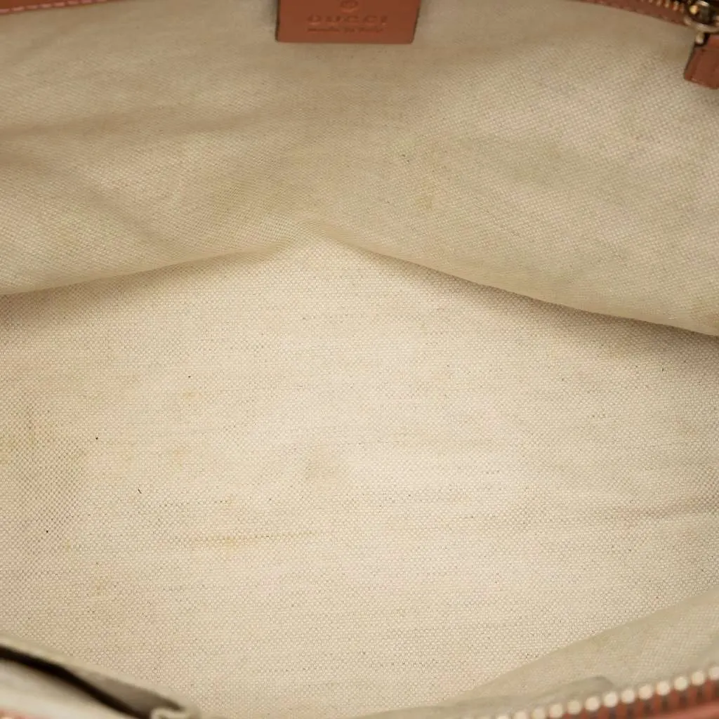 Gucci GG Canvas Heart Bit Satchel Beige Canvas Very good - Model View