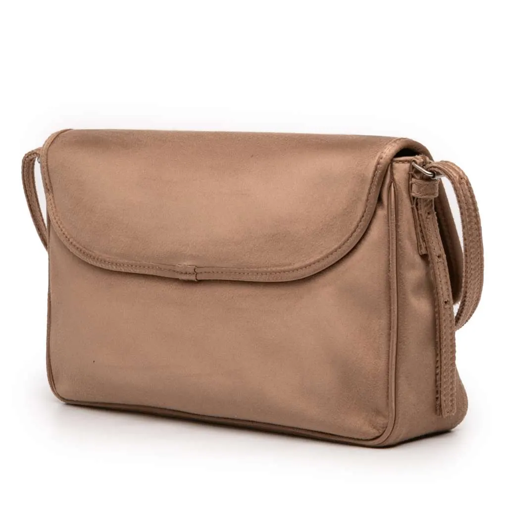 Balenciaga Distressed Satin Leopolda Pochette Brown Satin Very good - Back View
