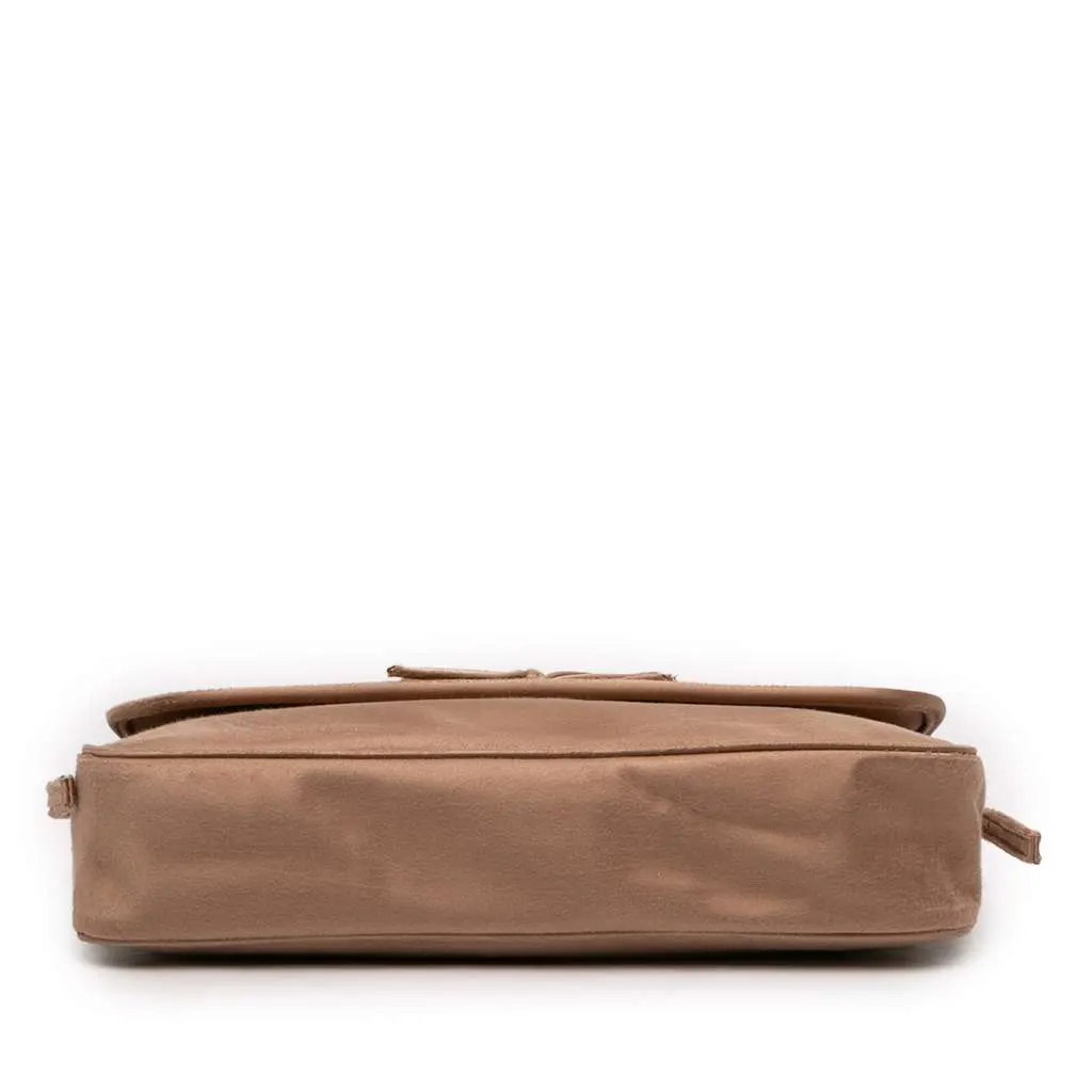 Balenciaga Distressed Satin Leopolda Pochette Brown Satin Very good - Inside View