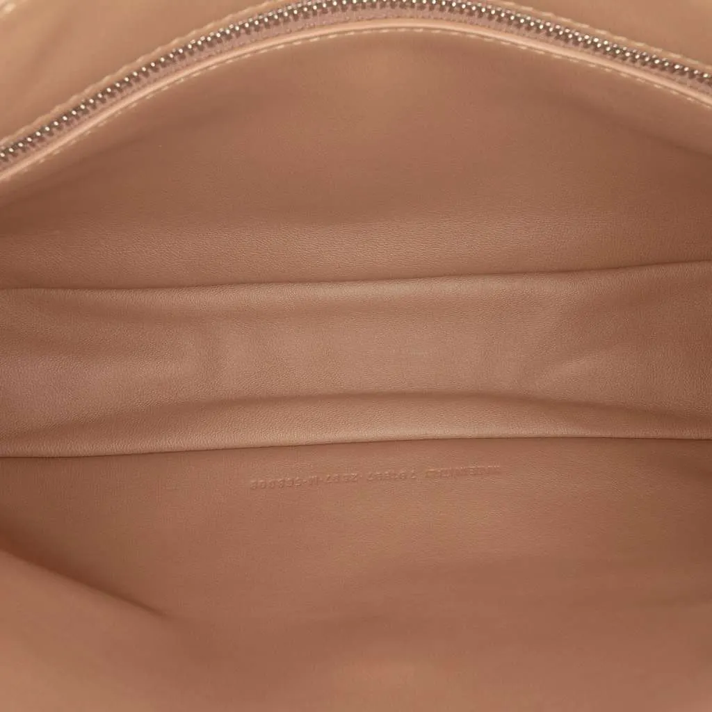 Balenciaga Distressed Satin Leopolda Pochette Brown Satin Very good - Model View