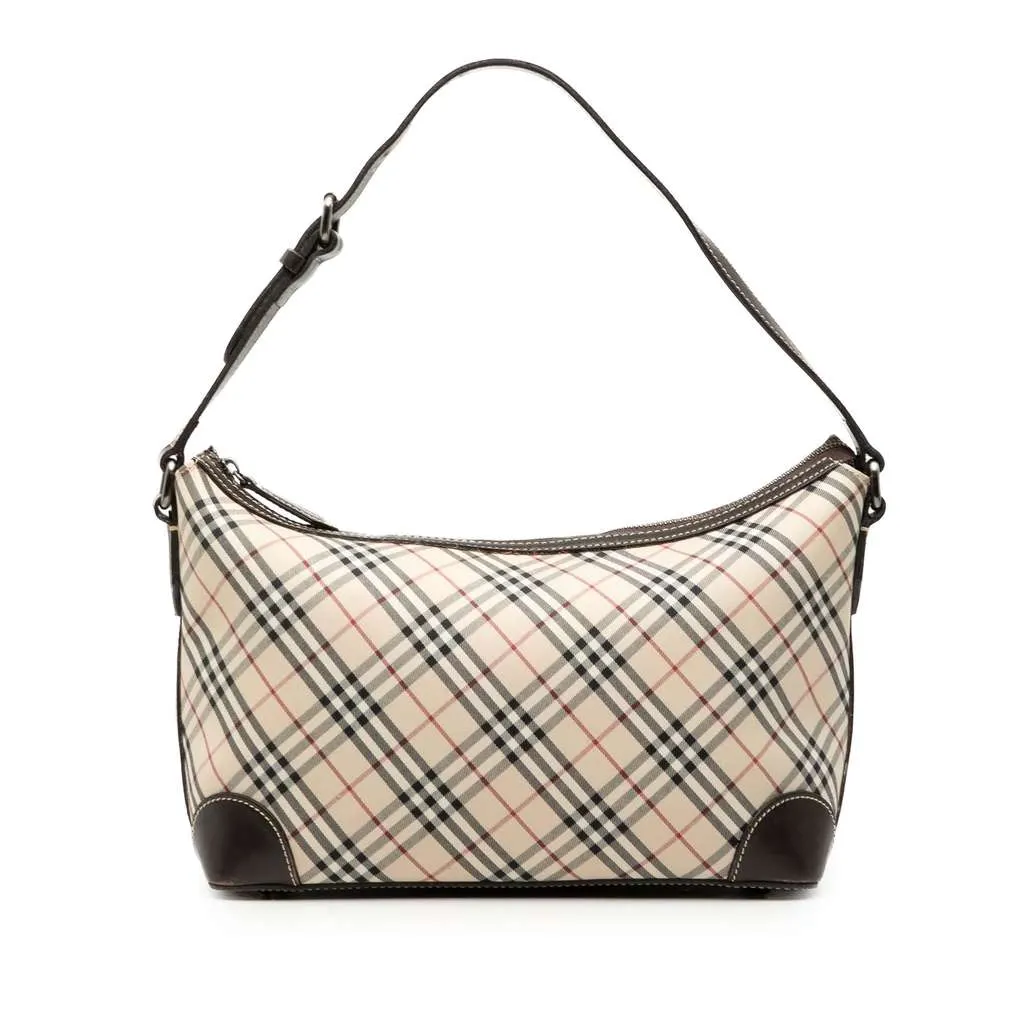 Burberry Nova Check Canvas Shoulder Bag Beige Canvas Very good - Front View