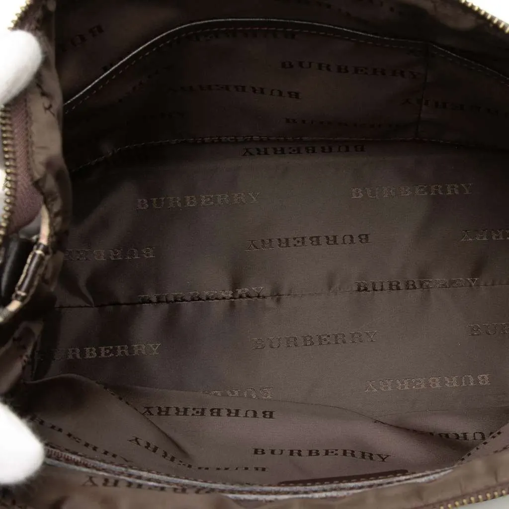 Burberry Nova Check Canvas Shoulder Bag Beige Canvas Very good - Model View