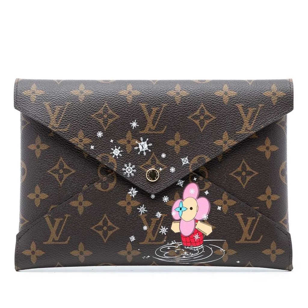 Louis Vuitton Monogram Christmas Animation Vivienne Kirigami Pochette GM Brown Very good - Front View