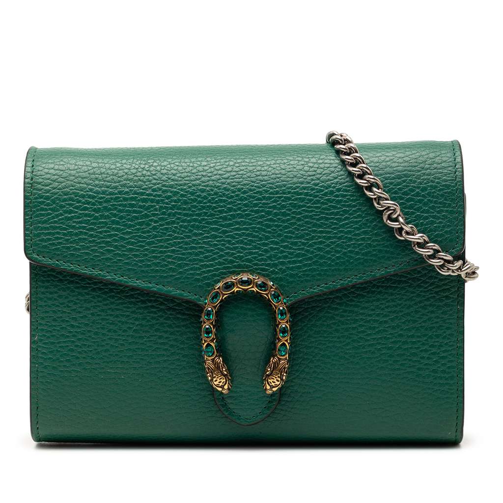 Gucci محفظة ديونيسوس جلدية بسلسلة