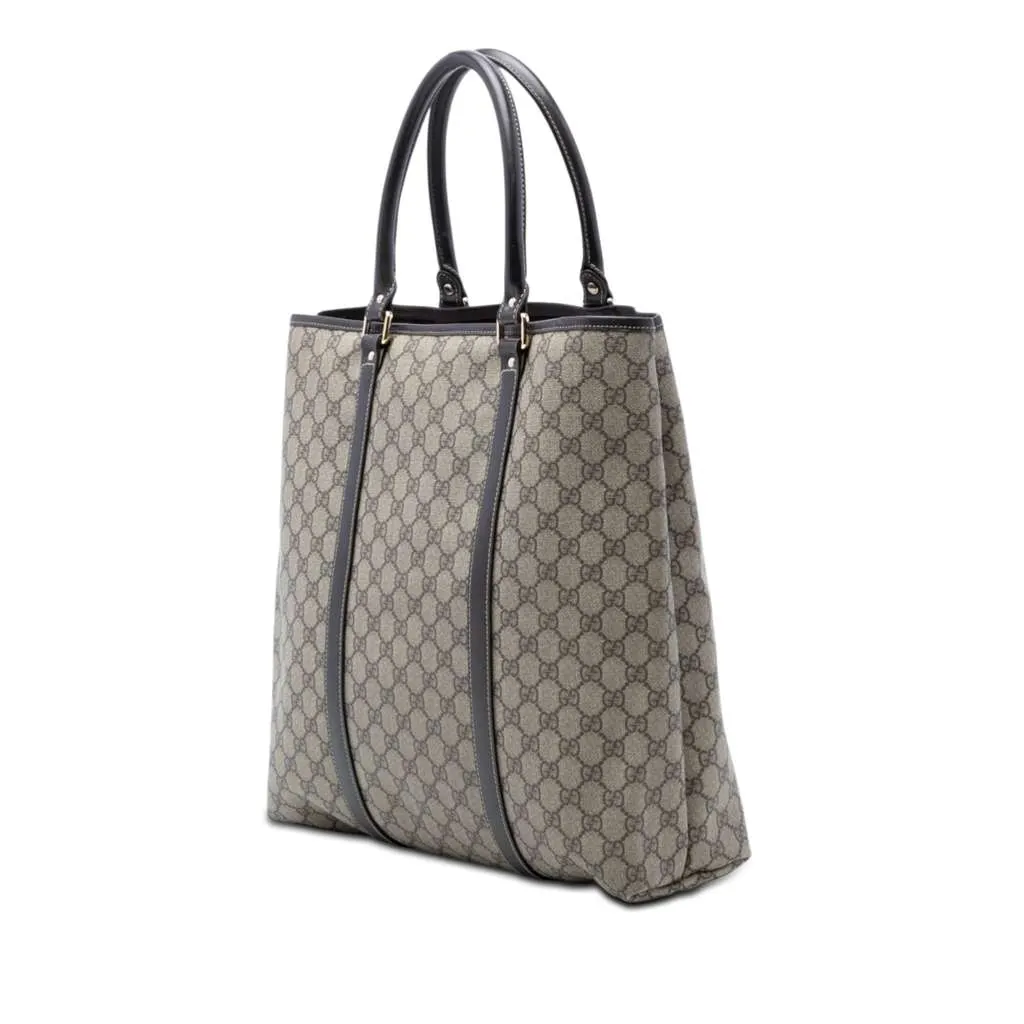 Gucci GG Supreme Joy Vertical Tote Beige Canvas Very good - Back View