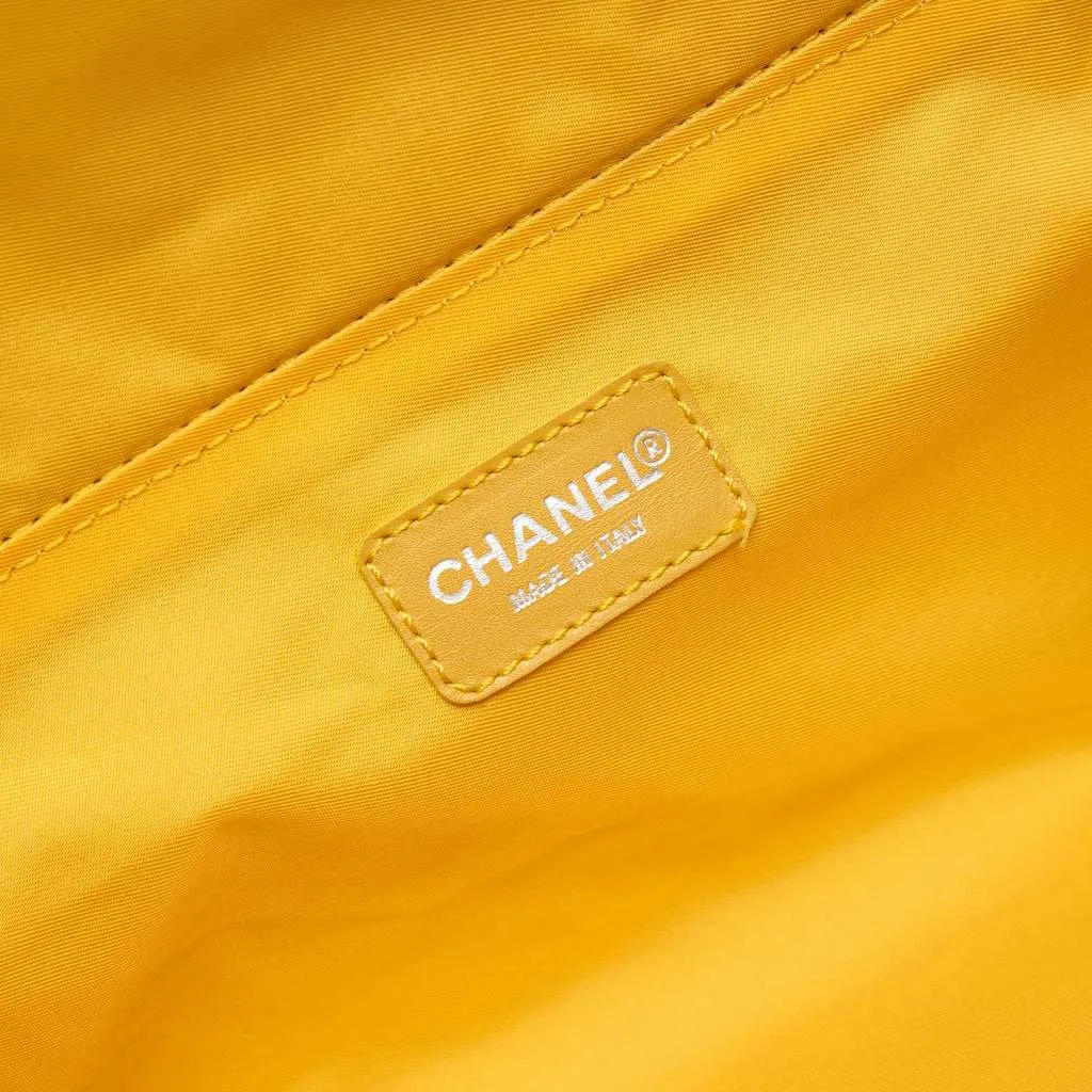 Chanel New Travel Line Nylon Vanity Bag Yellow Very good - Box View
