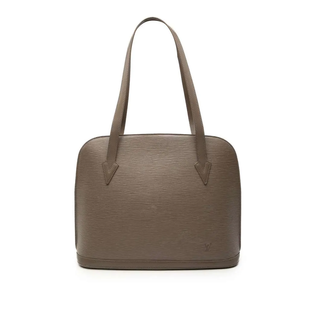 Louis Vuitton Epi Lussac Brown Leather Very good - Front View