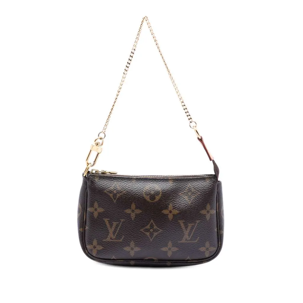 Louis Vuitton Monogram Mini Pochette Accessoires Brown Very good - Front View