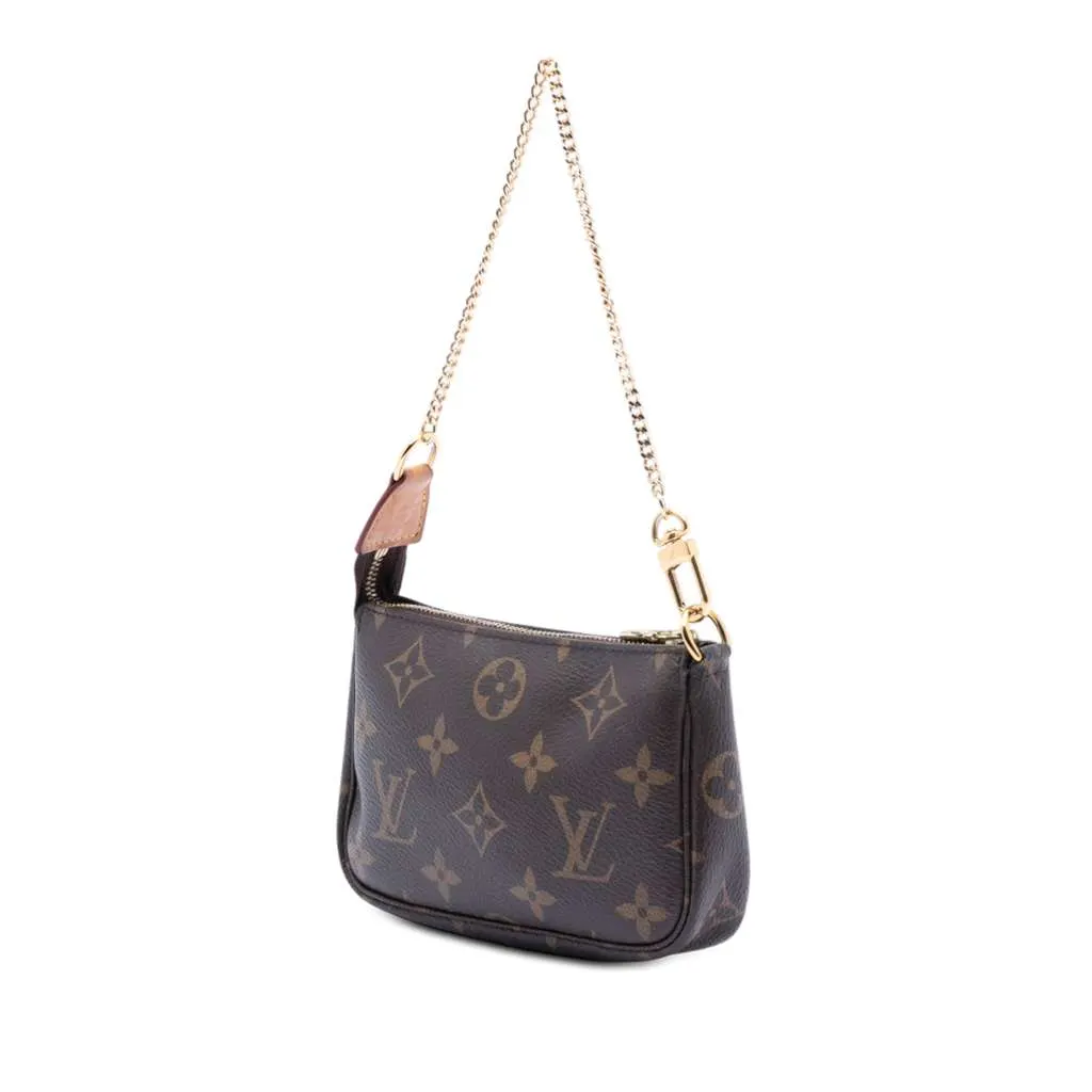 Louis Vuitton Monogram Mini Pochette Accessoires Brown Very good - Back View