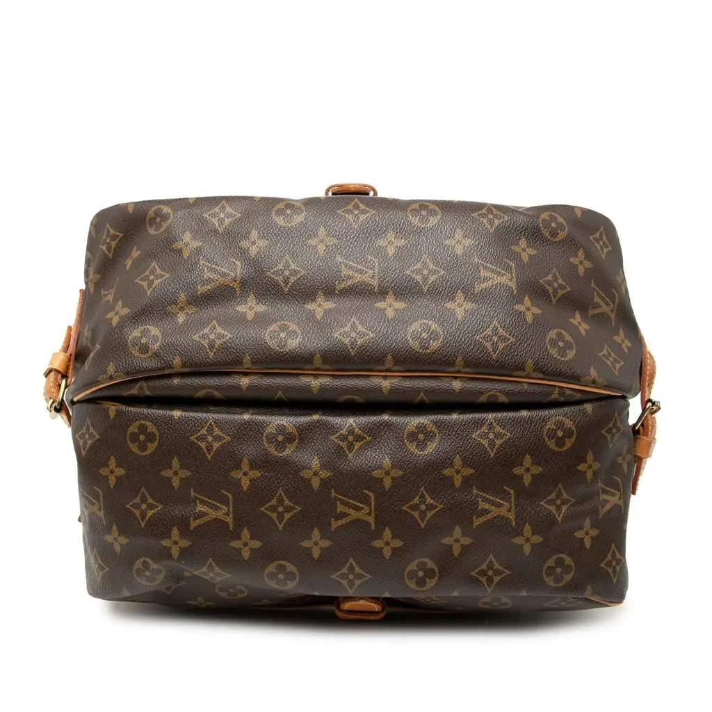 Louis Vuitton Monogram Saumur 35 Brown Canvas Good - Inside View