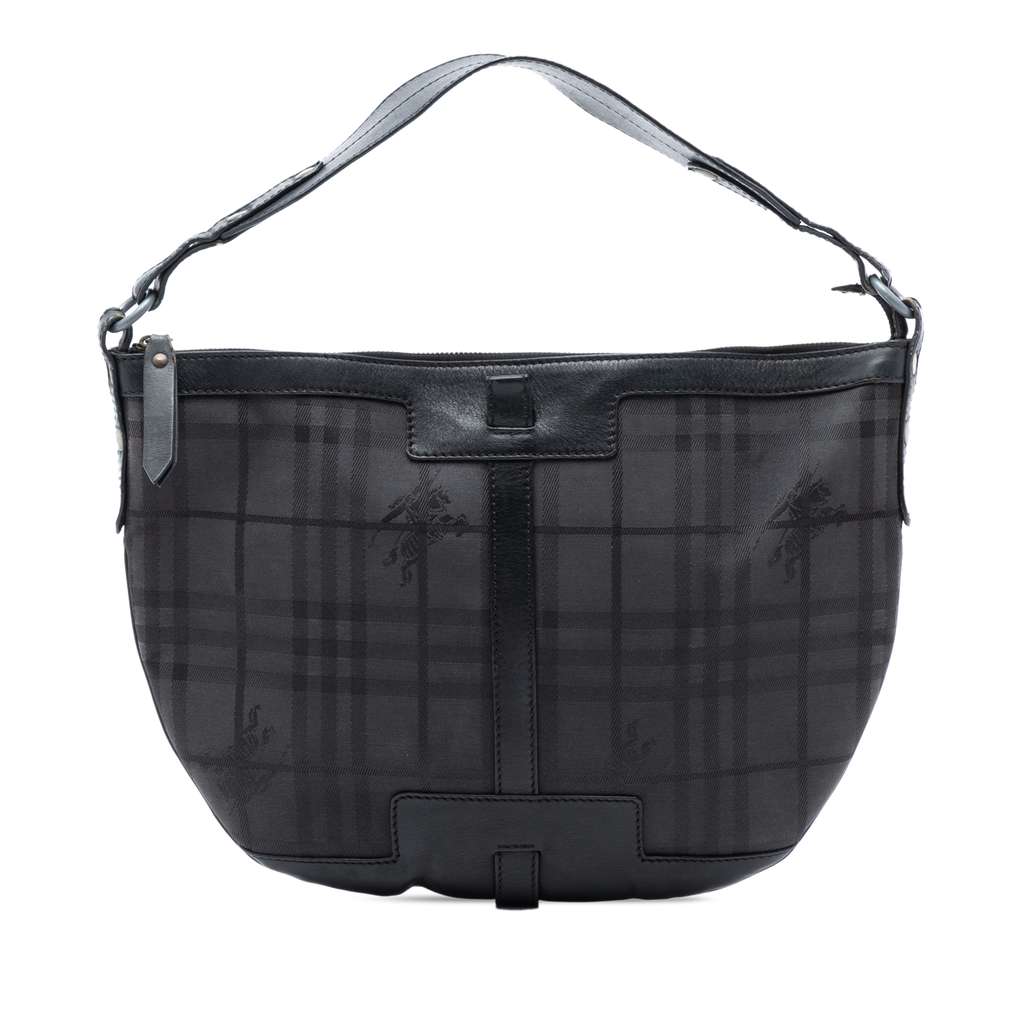 Burberry Haymarket Check Coated Canvas Hobo