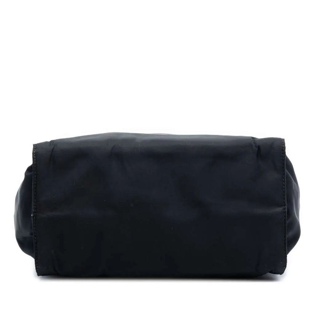Prada Tessuto Metal Handle Bag Black Very good - Inside View
