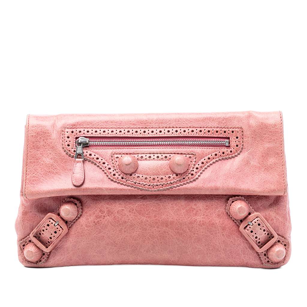 Balenciaga Lambskin Motocross Giant 21 Brogues Envelope Clutch