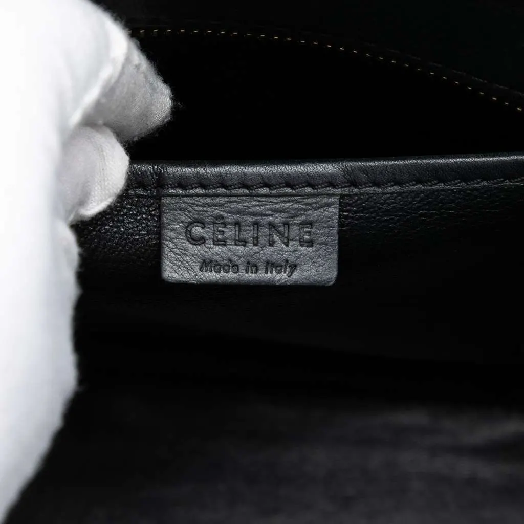 Celine Nano Tricolor Calfskin and Suede Luggage Tote Red Leather Very good - Box View