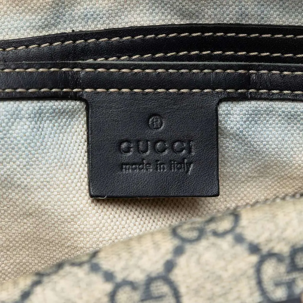 Gucci GG Supreme Double Pocket Crossbody Beige Canvas Very good - Box View