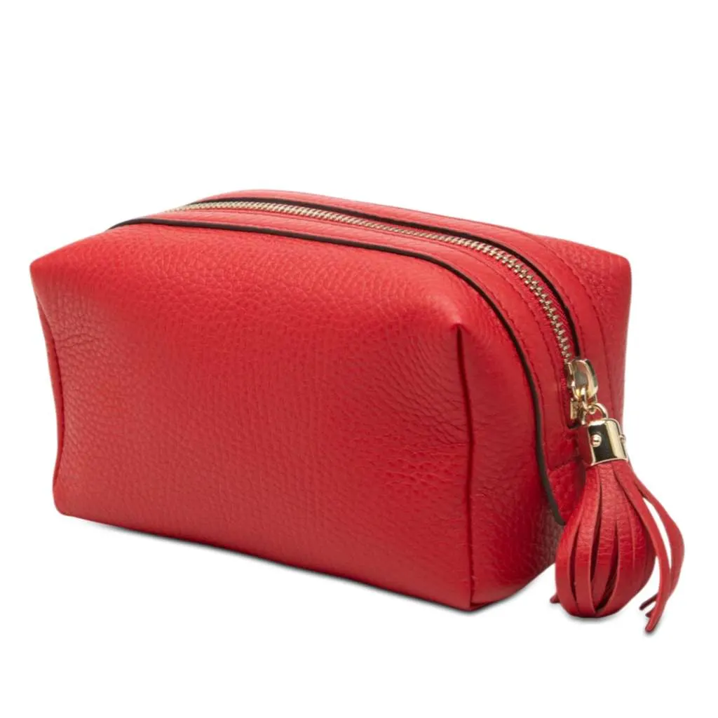 Gucci Leather Soho Cosmetic Pouch Red Leather Very good - Back View