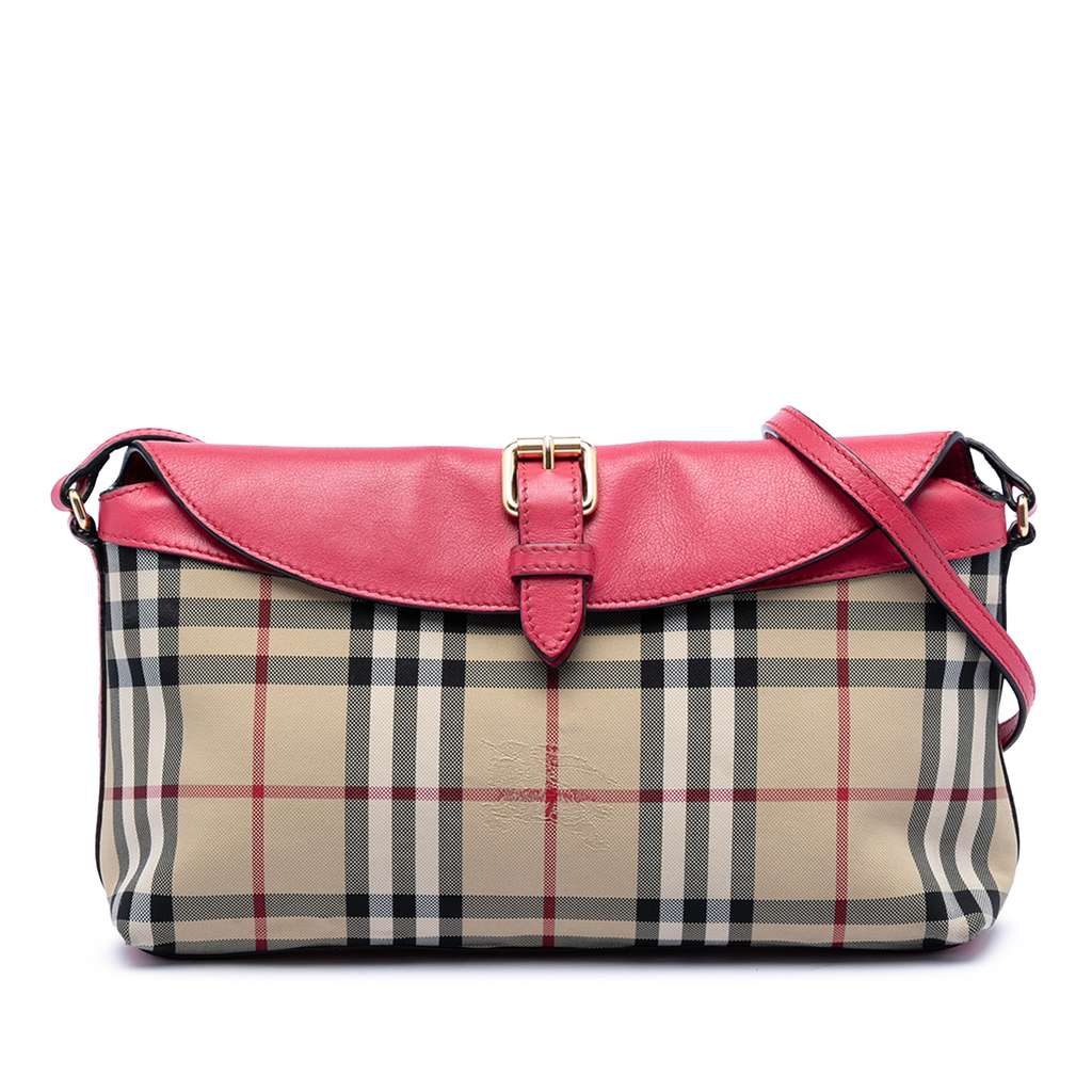 Burberry Haymarket Check Canvas Leah Crossbody