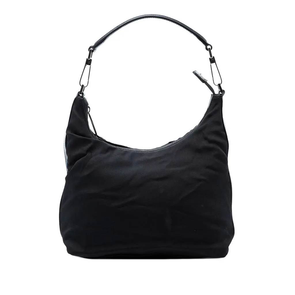 Gucci Nylon Shoulder Bag Black Polyamide Good - Front View