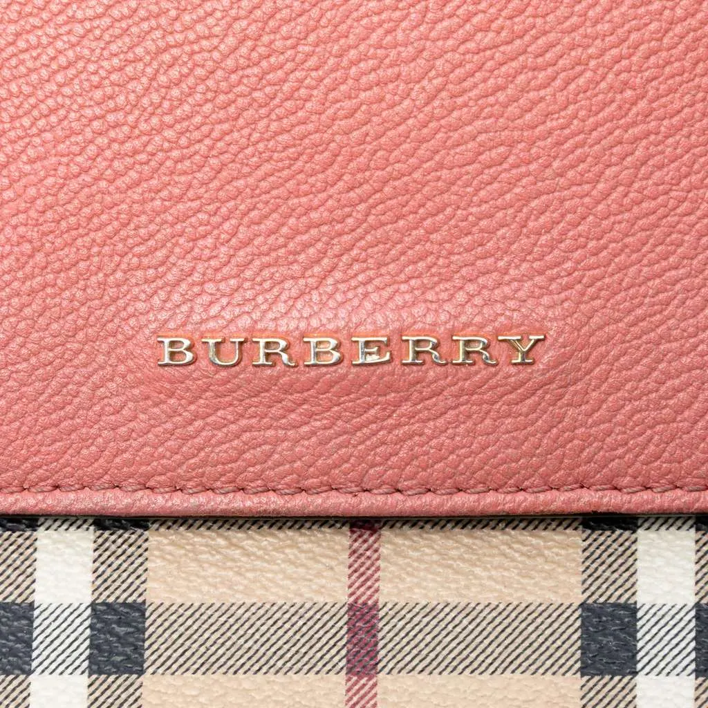 Burberry Haymarket Check Coated Canvas and Calfskin Loxley Crossbody Beige Canvas Very good - Box View