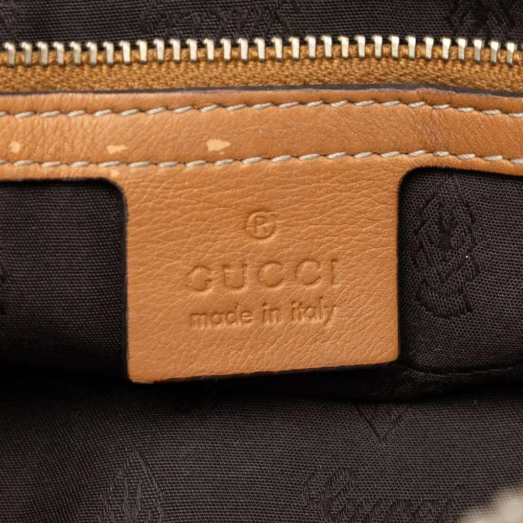 Gucci Medium Guccissima Charm Dome Satchel Brown Leather Very good - Box View