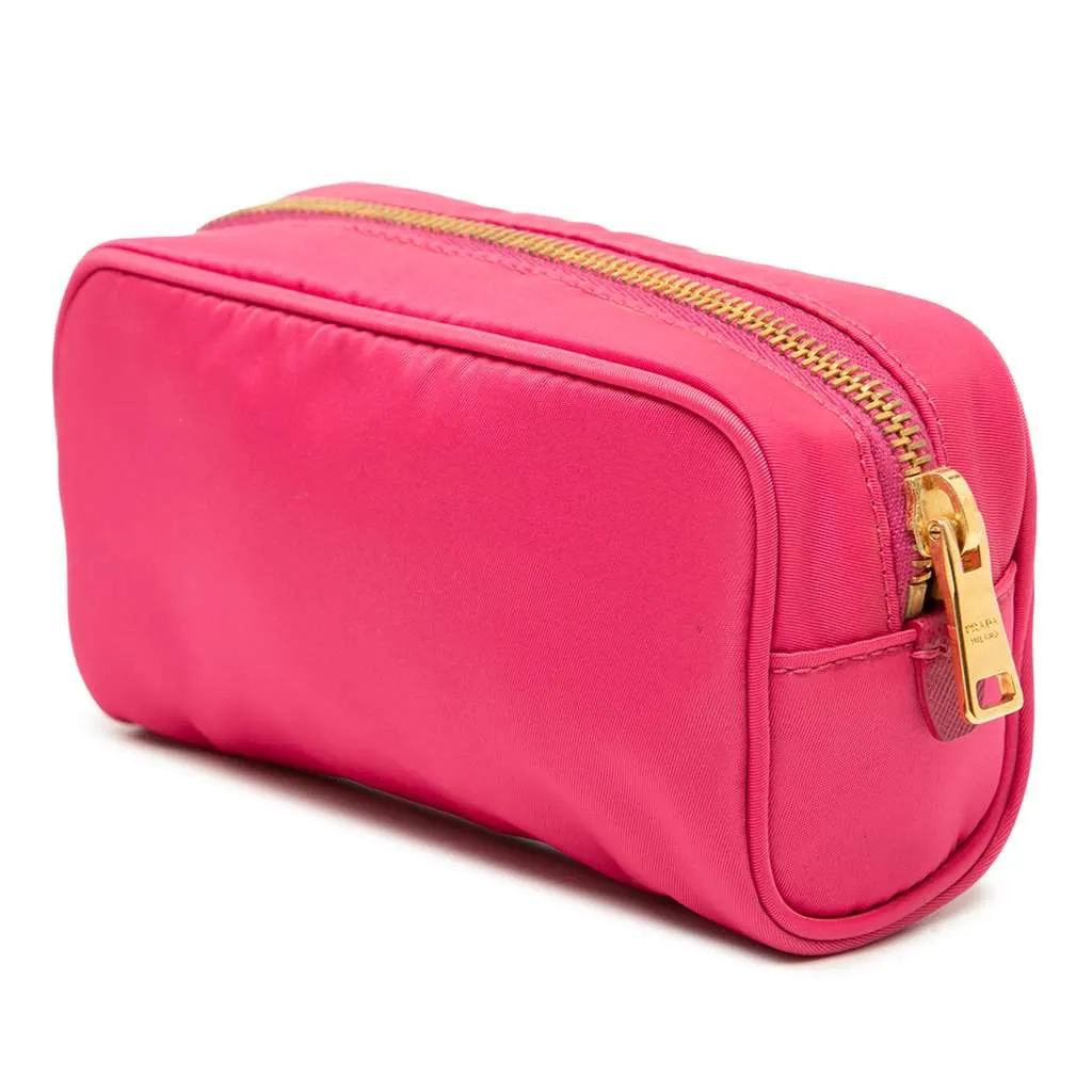 Prada Tessuto Wristlet Pouch Pink Very good - Back View