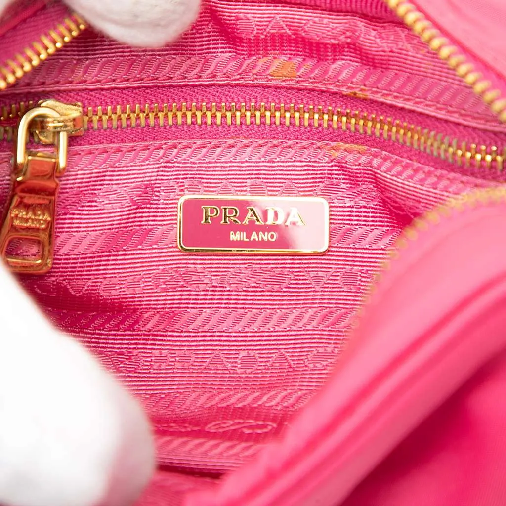 Prada Tessuto Wristlet Pouch Pink Very good - Box View