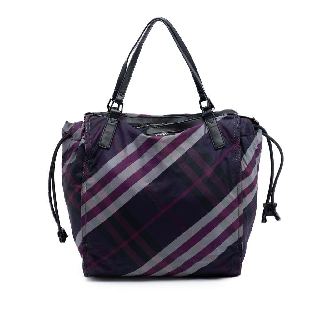 Burberry Supernova Check Nylon Buckleigh Tote