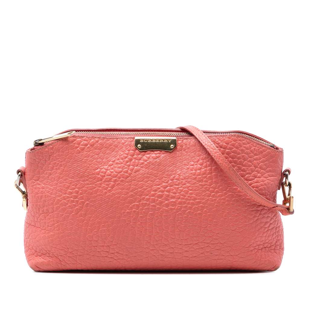 Burberry Small Grain Check Embossed Leather Chichester Crossbody