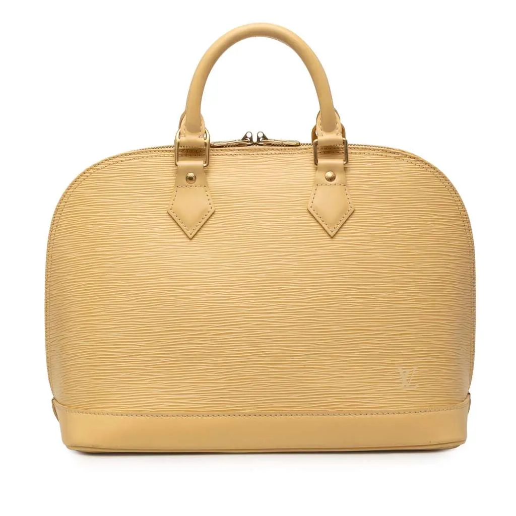 Louis Vuitton Epi Alma PM Yellow Leather Very good - Front View