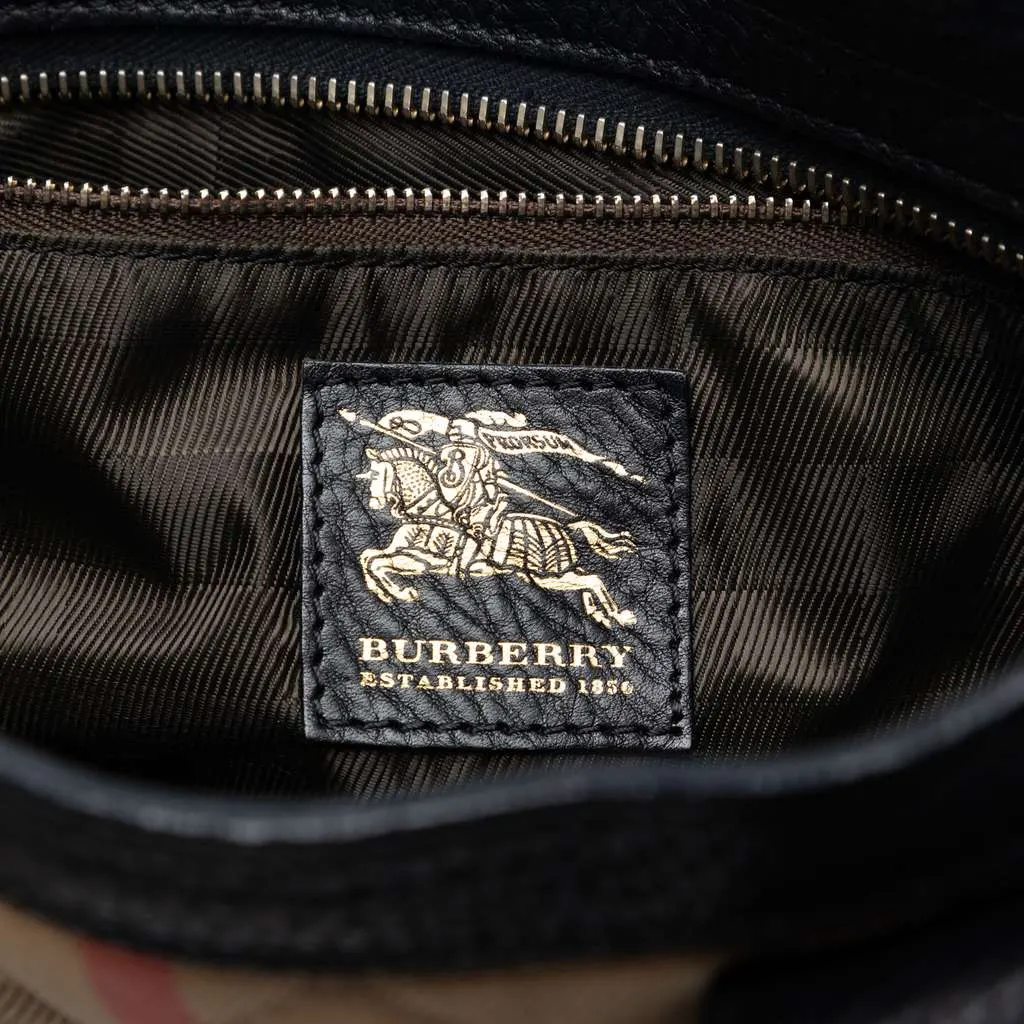 Burberry Quilted House Check Canvas Cinda Shoulder Bag Beige Very good - Box View