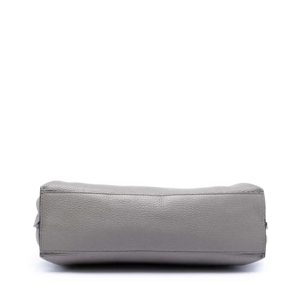 Gucci Small Leather Bamboo Daily Satchel Grey Leather Very good - Inside View