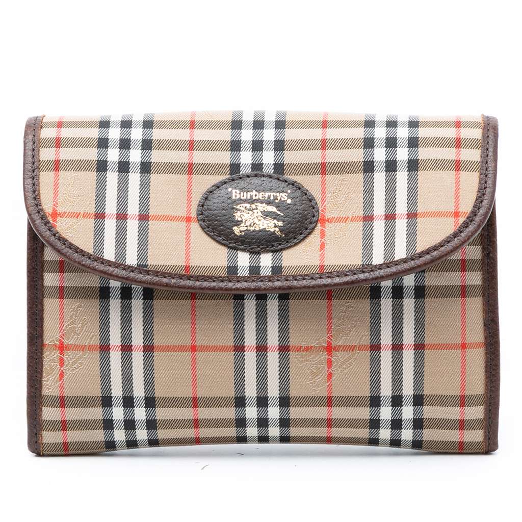 Burberry Haymarket Check Canvas Clutch