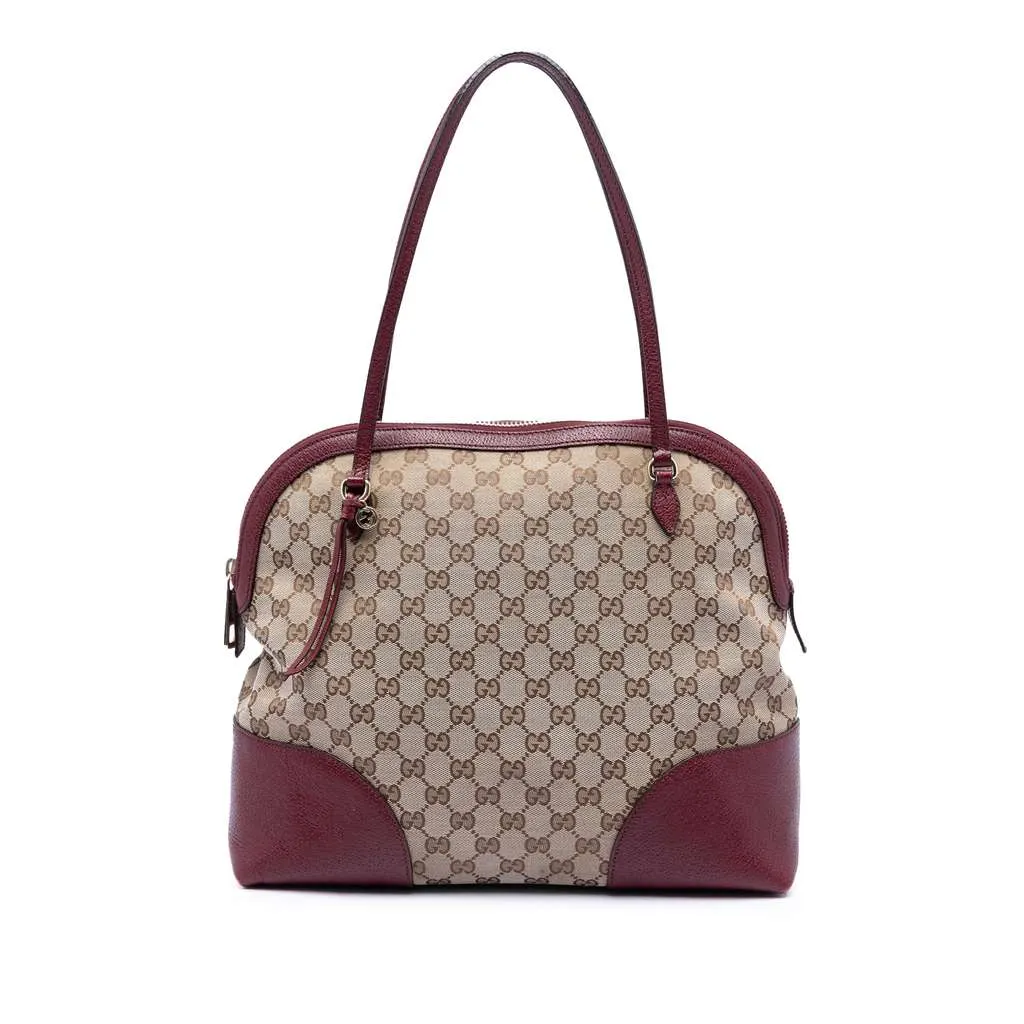 Gucci Medium GG Canvas Bree Dome Tote Beige Canvas Very good - Front View