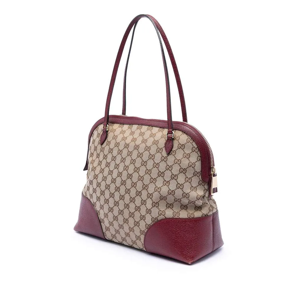 Gucci Medium GG Canvas Bree Dome Tote Beige Canvas Very good - Back View