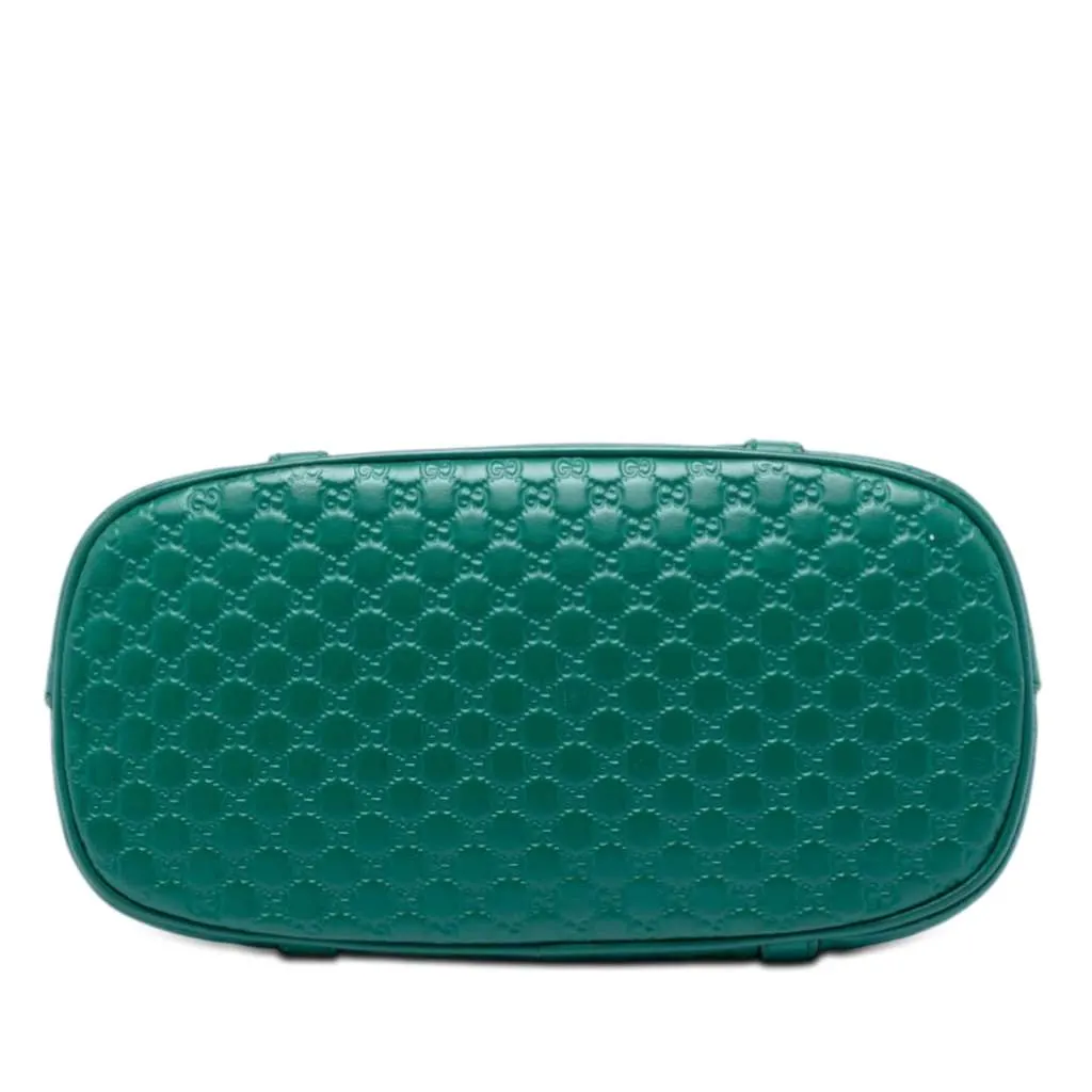 Gucci Mini Microguccissima Dome Satchel Green Leather Very good - Inside View