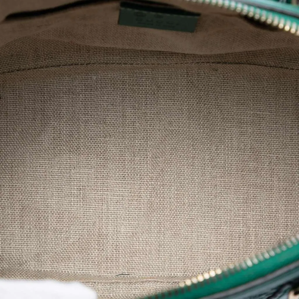 Gucci Mini Microguccissima Dome Satchel Green Leather Very good - Model View